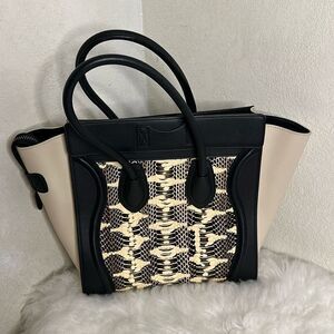 💯Authentic Celine  Water Snake Leather Micro Luggage Handbag🍀